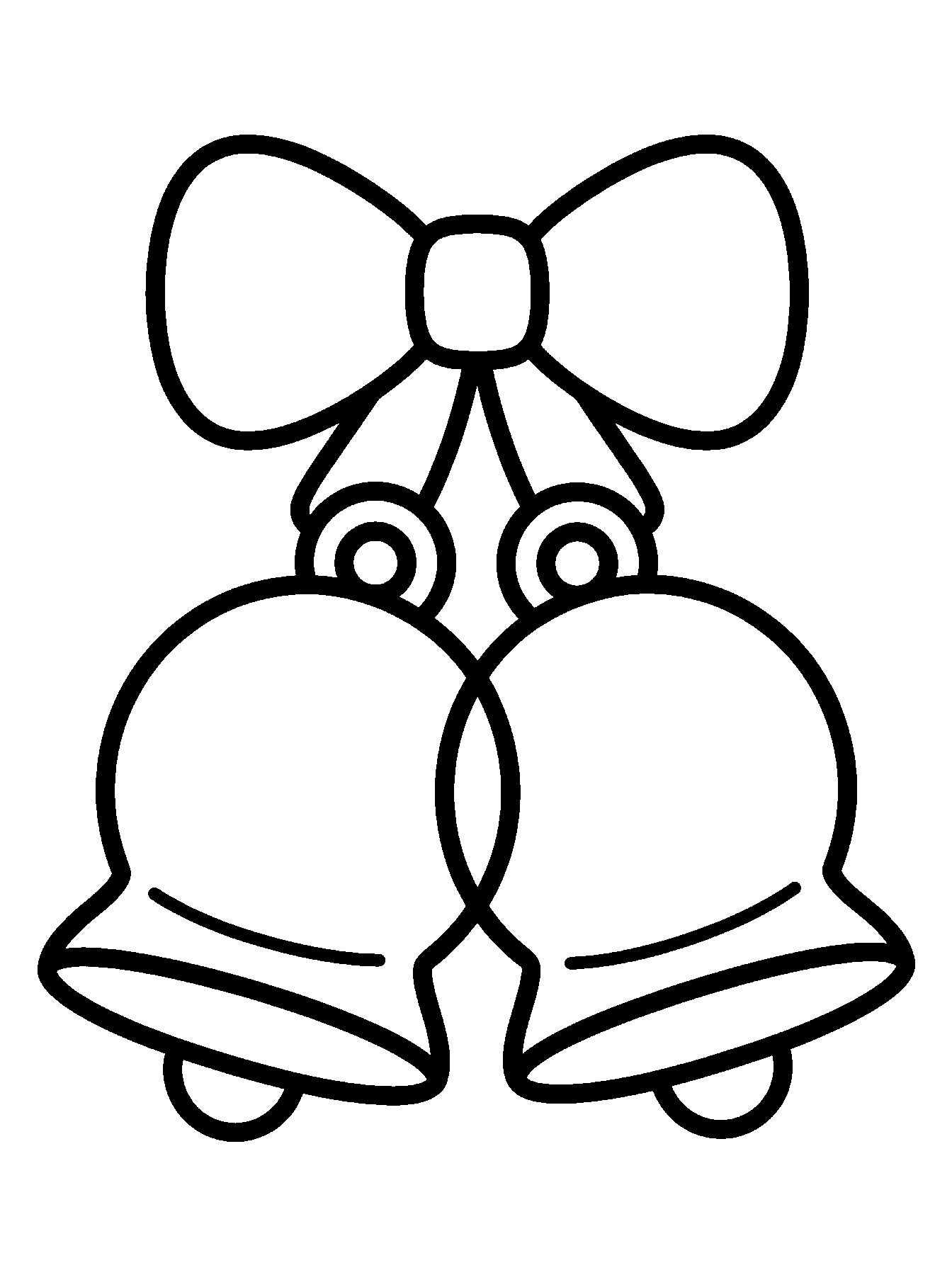 Cloches de Noël : coloriage de Noël
