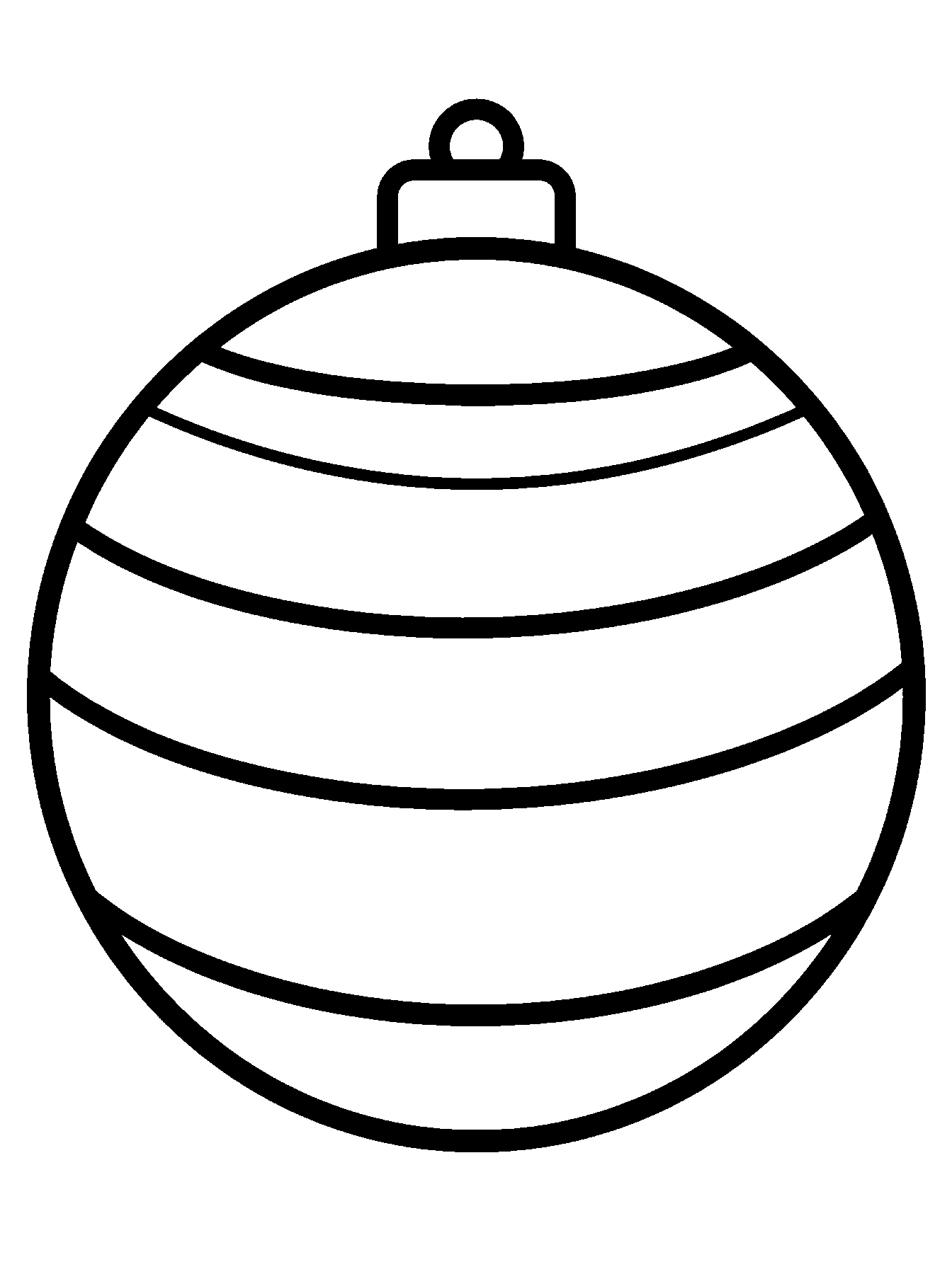 Boule de Noël ronde : coloriage de Noël