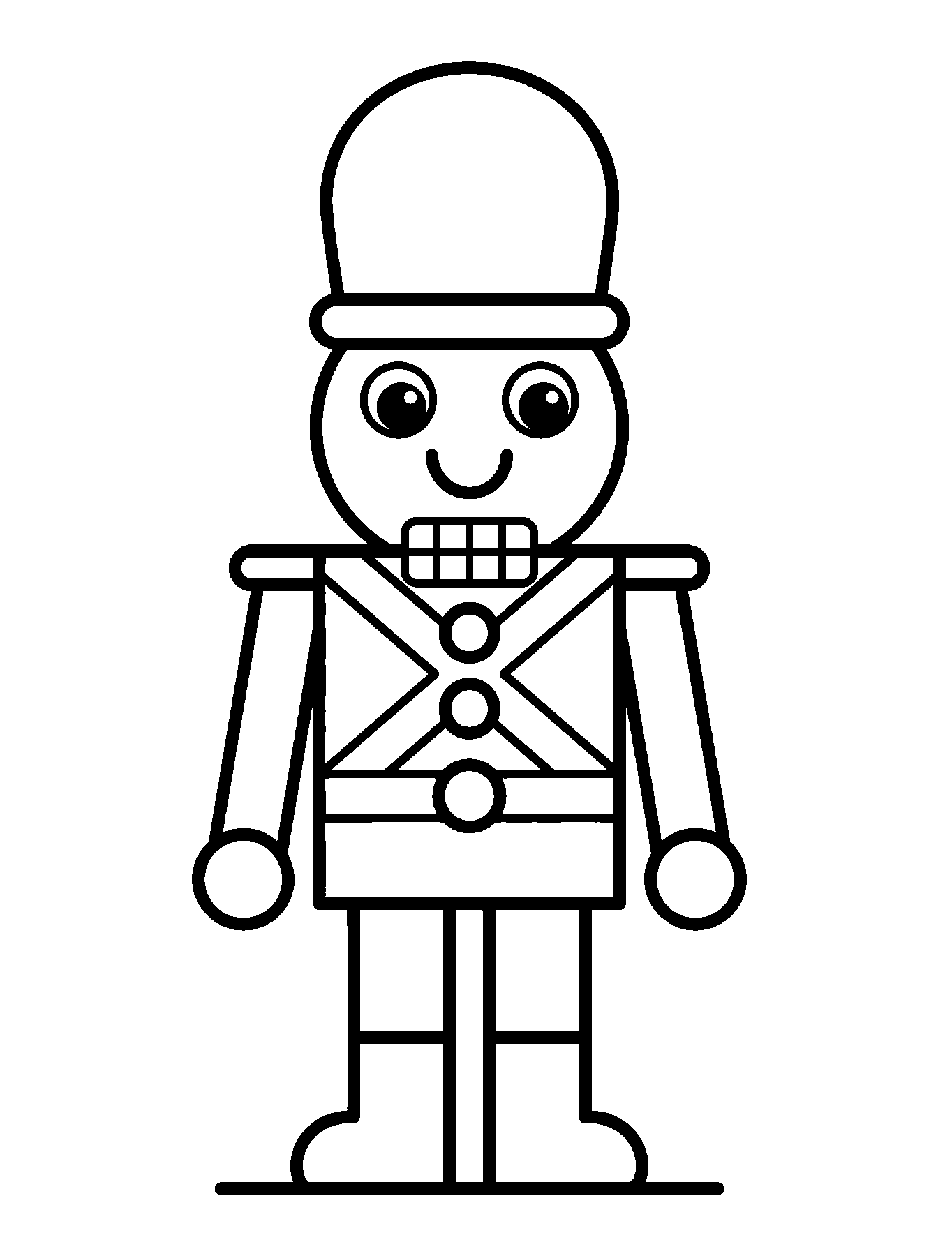 Quebra-nozes simples: desenho para colorir