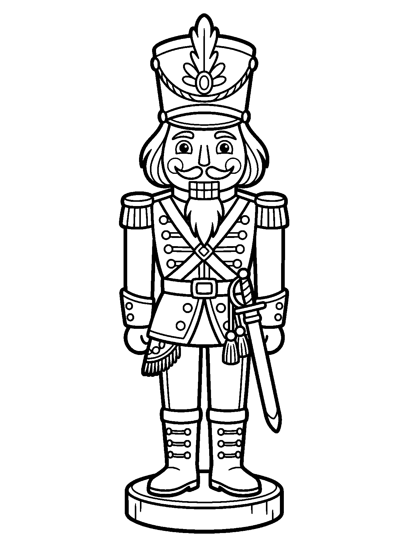 Soldat casse-noisette : coloriage de Noël