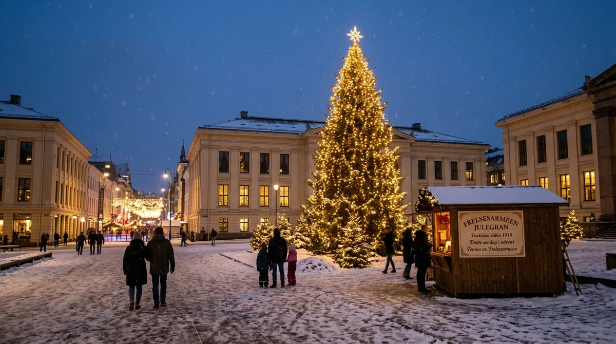 Julegrantenning på Universitetsplassen, Oslo