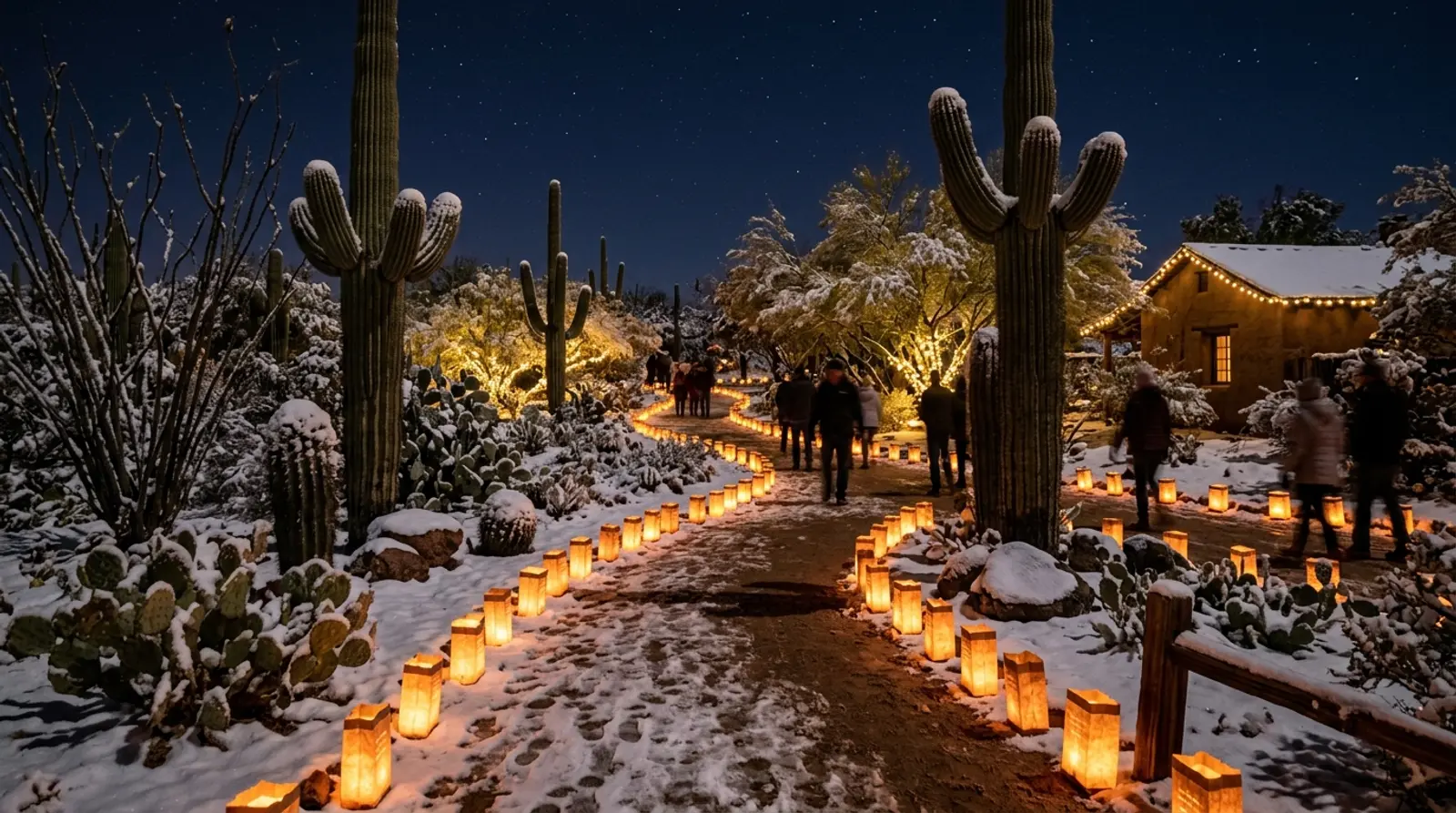 Christmas lights at night in Phoenix