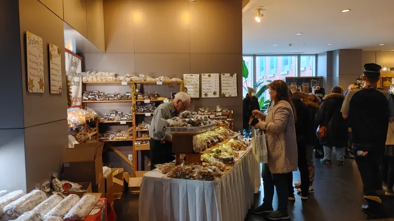 Confectionery stall inside Kitchener City Hall during the Christkindl Market