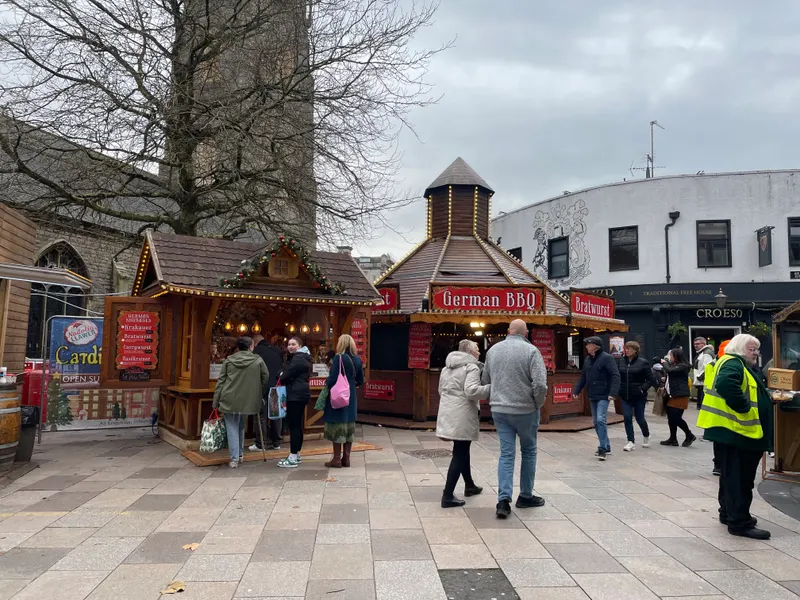 German BBQ chalet at Cardiff Christmas Market