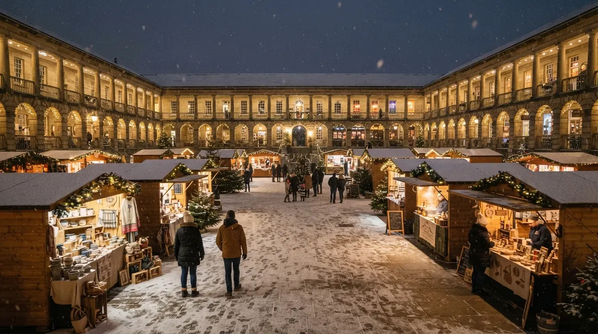 The Piece Hall Christmas Market, Halifax
