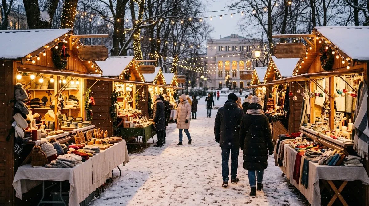 Christmas Gift Market in Vērmanes Garden, Riga