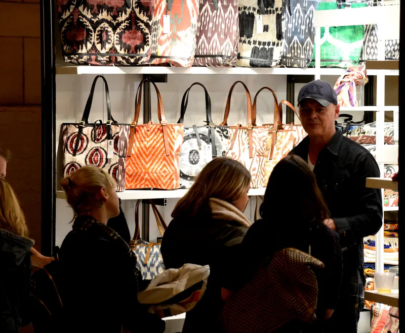 Handbag stall at the Grand Central Holiday Fair