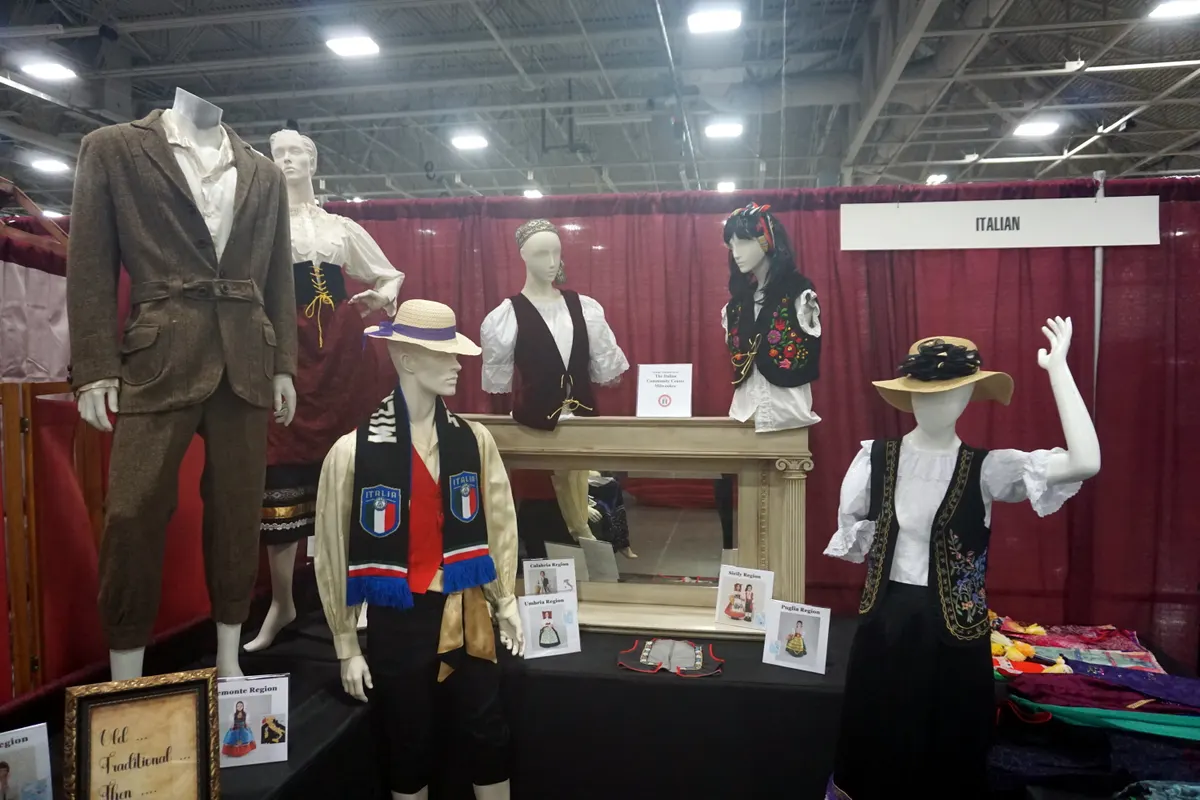 Italian costume booth at Heritage Lane, Holiday Folk Fair International in Milwaukee