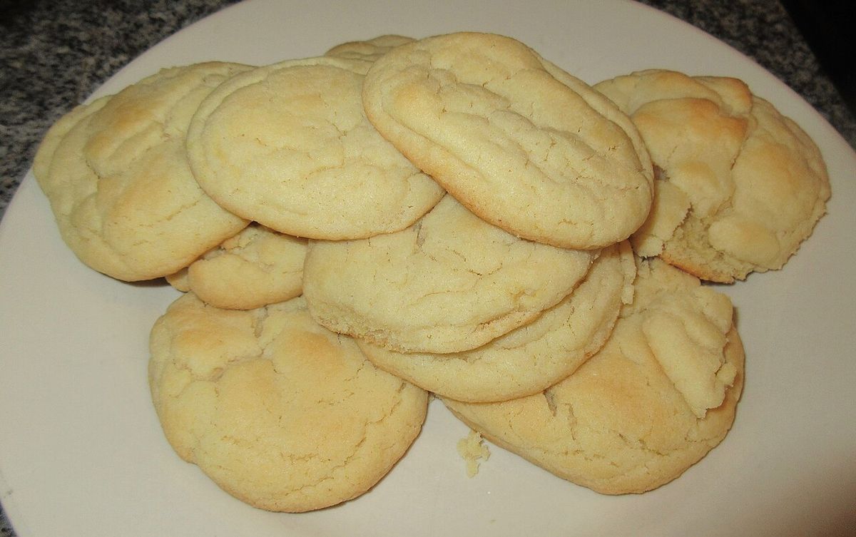 A tray of homemade sugar cookies